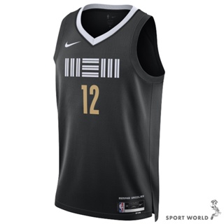 Nike 男裝 NBA 球衣 Ja Morant 曼斐斯 灰熊隊 黑白金【運動世界】DX8507-011