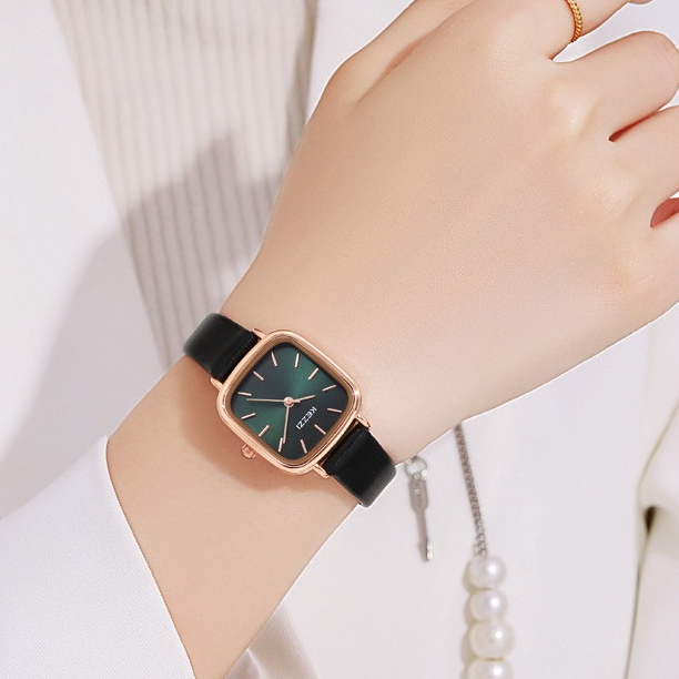 【KEZZI珂紫新款】復古方形刻度款 日本機芯 個性風格造型錶 閨密對錶 沉穩時尚感 情侶對錶 買錶送電池2394