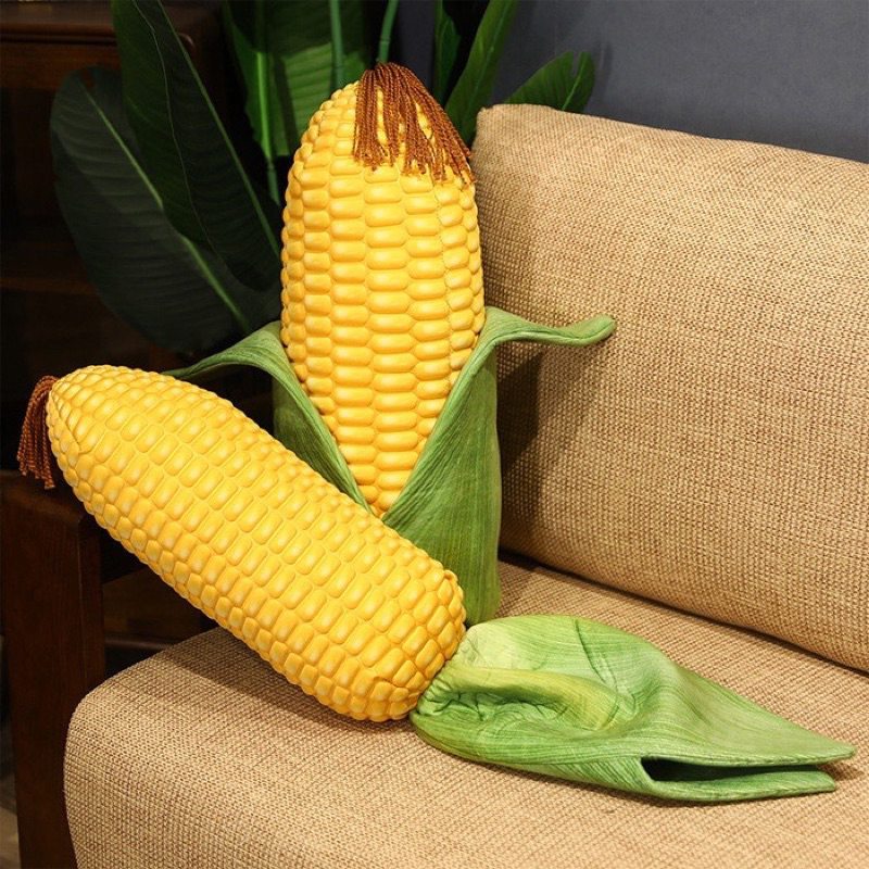 剝葉子玉米 玉蜀忝抱枕 黃金玉米抱枕 長約37cm