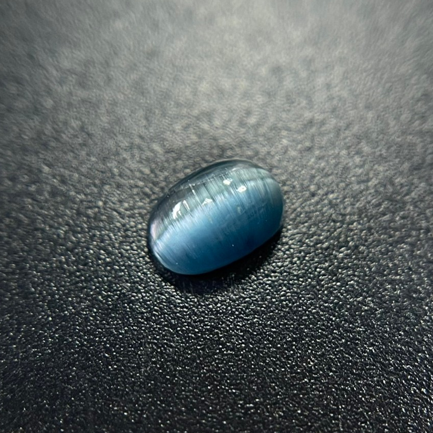 藍色天然碧璽貓眼(Cats Eye Tourmaline)裸石0.81ct [基隆克拉多色石]