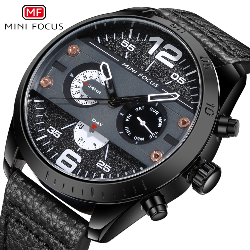 MINI FOCUS手錶 MF0068G 日本機芯多功能機械風潮流石英錶 防水男錶 時尚錶 男士手錶
