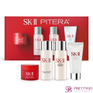 SK-II 暢銷旅行組(洗面乳20g+亮採水30ml+青春露30ml+致臻活膚霜15g)-國際航空版【美麗購】