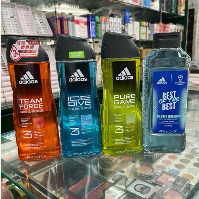 ⭐️adidas愛迪達男性三合一潔顏洗髮沐浴露400ml