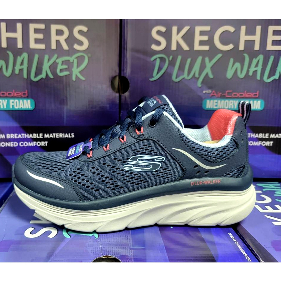 【螃蟹小舖】SKECHERS 6~8.5號 厚底 運動鞋 透氣 記憶鞋墊 避震緩衝 支撐 深藍 149023NVCL