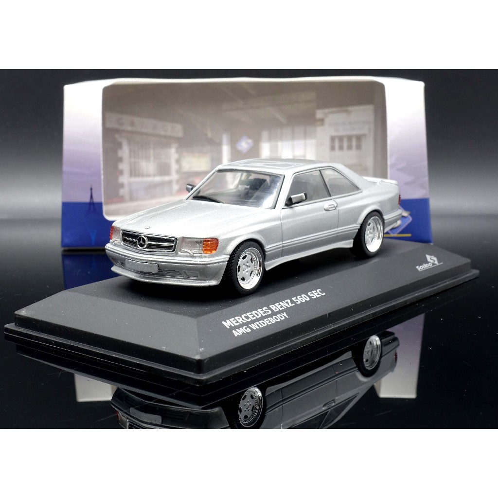 【M.A.S.H】 Solido 1/43 Mercedes-Benz 560 SEC AMG Wide Body 銀