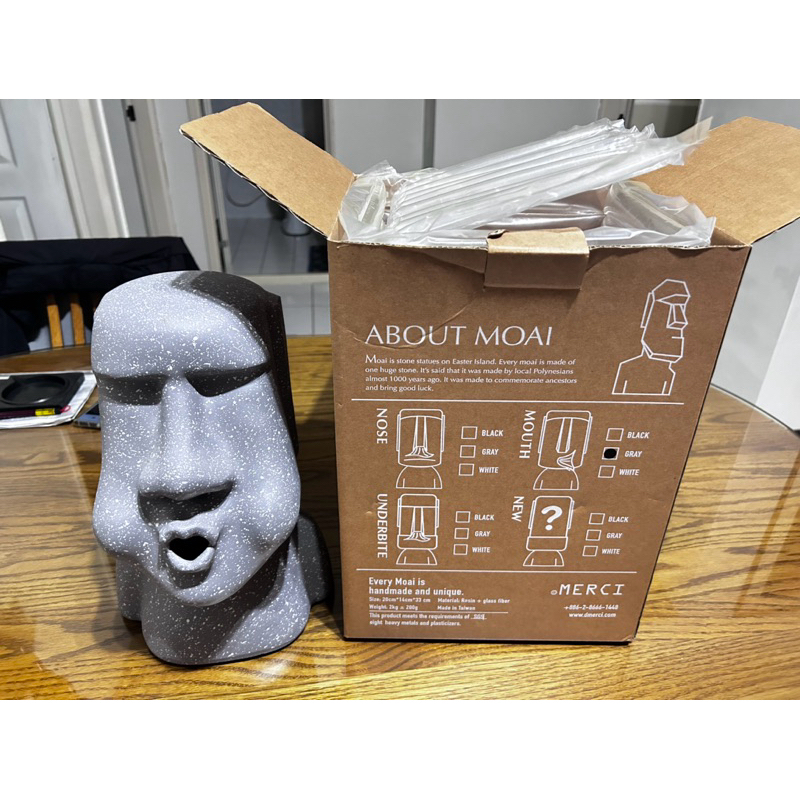 摩艾巨石像陶瓷面紙盒 紙巾盒 復活島 moai tissue box 北歐創意個性鼻孔抽紙盒