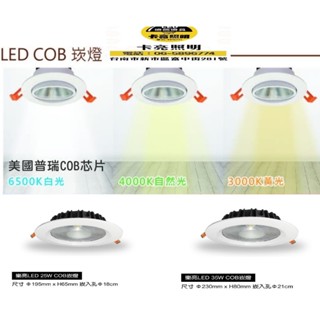 LED崁燈10W 15W 20W 30W COB晶片 挑高商業空間使用