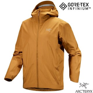 【ARCTERYX 始祖鳥】男 防風 軟殼連帽防水外套 GORE-TEX 登山外套/育空褐 X000007227