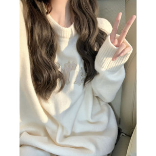 【鹿向南】女裝 針織上衣柔軟~綿羊絨長袖 毛衣 慵懶風 針織衫 韓版上衣 氣質上衣 毛線衣 針織毛衣女 oversize