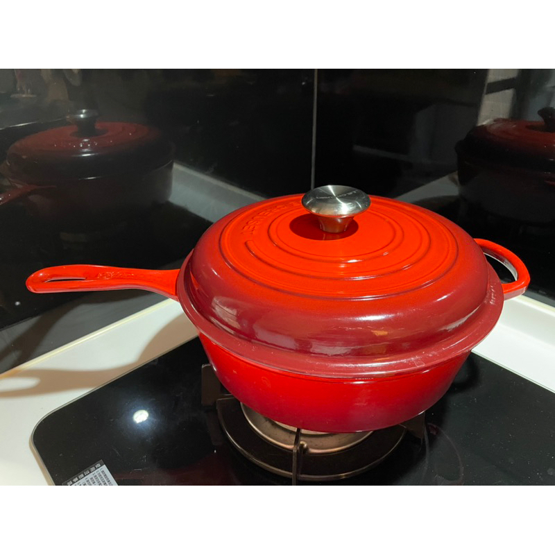 Le creuset 單耳單柄圓深煎鍋（含蓋26cm)