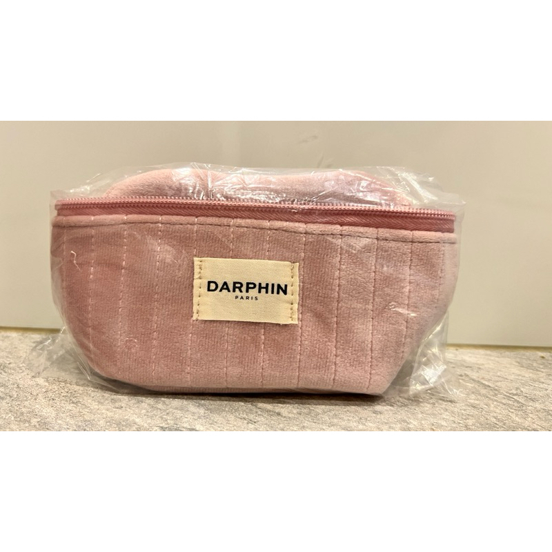 DARPHIN高級絨毛 淡粉色手提化妝包（全新未拆封）