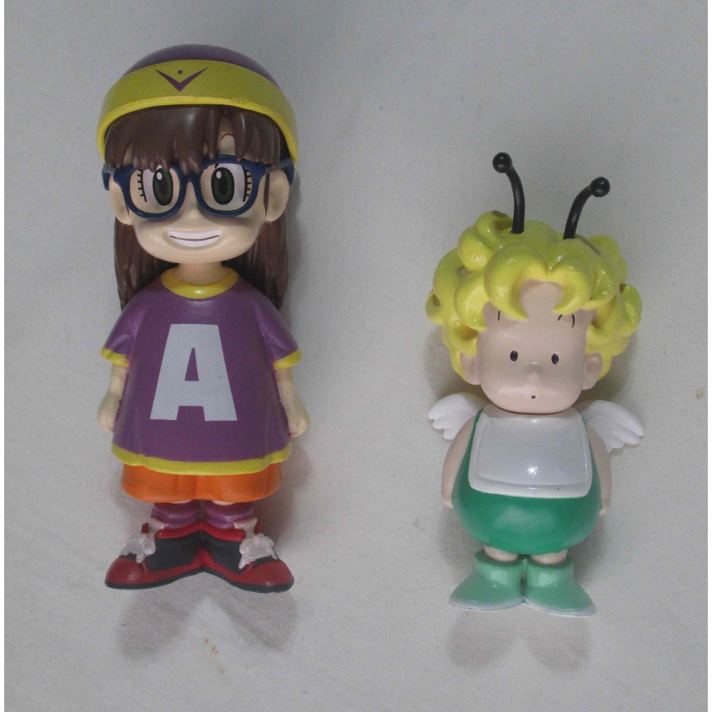 1998 BANDAI 機器娃娃 阿拉蕾 + 可美_實心 硬膠 公仔_鳥山明 ARALE 則卷卡斯拉 小吉