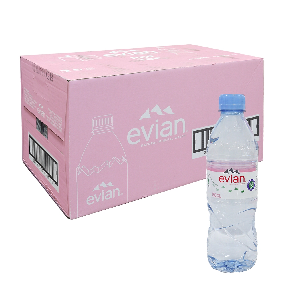 【53小舖】💛免運有發票💛法國原裝 evian 天然礦泉水(箱出) 500ml # #現貨供應中