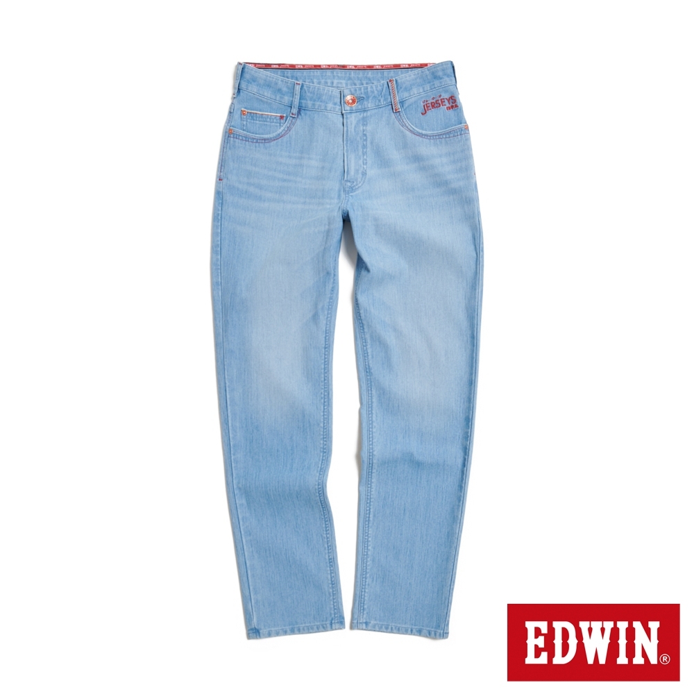 EDWIN 東京紅360°迦績彈力機能中直筒牛仔褲(拔淺藍)-男款