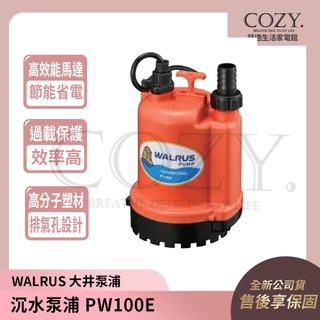 │COZY💟詢問優惠💟 大井泵浦 沉水泵浦 PW100E｜抽水機 抽水馬達 輕便型 清水泵浦 沉水馬達 非 PW100A