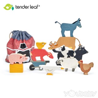 美國 Tender Leaf Toys 動物農莊收納組(積木益智遊戲) /學齡前玩具.木頭玩具.安全.模擬玩具