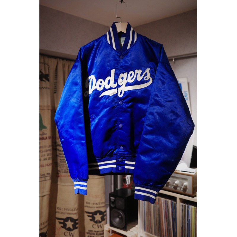 《舊贖古著》90s Dodgers MLB 道奇隊 棒球外套 緞面 美製 古著 vintage