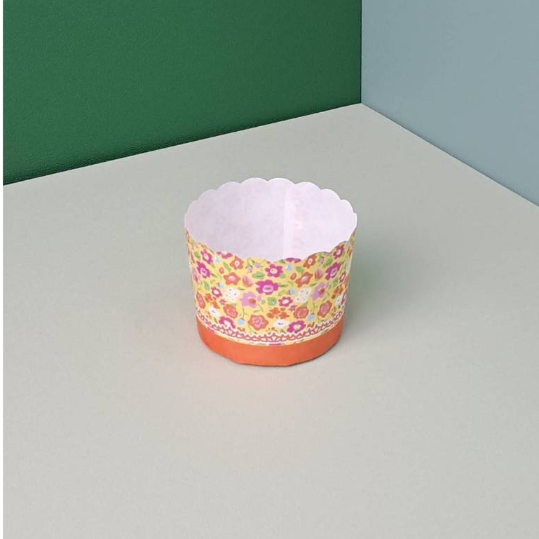 【烘焙用具】日本製 質感波浪烘烤紙杯-花園橙 杯子蛋糕 蛋糕杯 蛋糕模 可超取