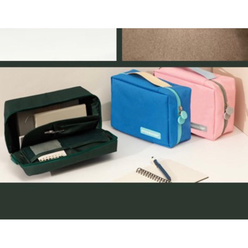 星巴克 STARBUCKS 旅行收納包 盥洗包 粉色/藍色/綠色