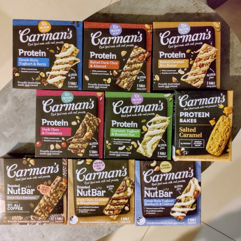 [澳洲 Carman’s] 大豆棒 堅果棒 蛋白棒 燕麥棒 代餐棒 200g(5條裝)