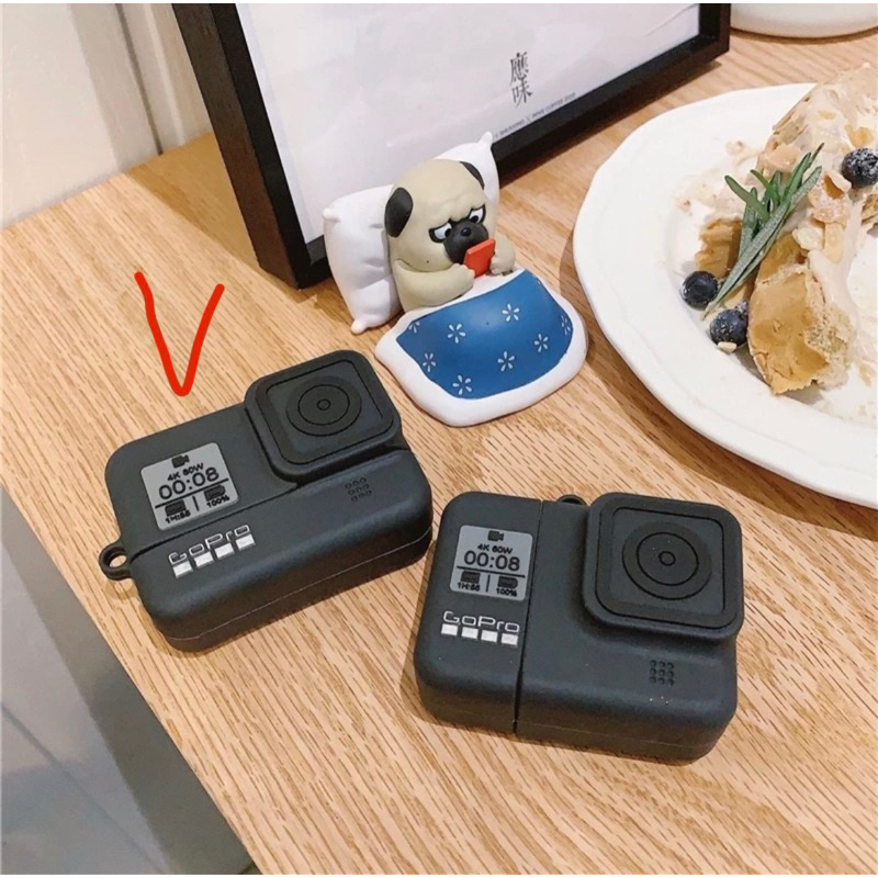 二手創意個性 立體GoPro相機 蘋果 AirPods pro 藍牙耳機保護套 保護殼
