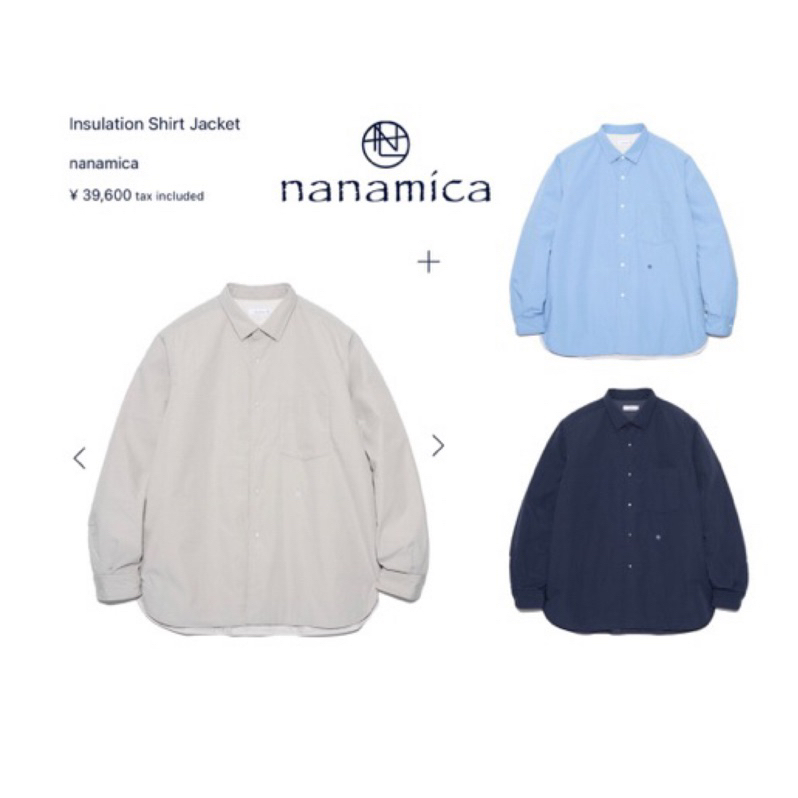 日本代購nanamica Insulation Shirt Jacket夾棉襯衫SUAF355長袖襯衫 日單 潮流