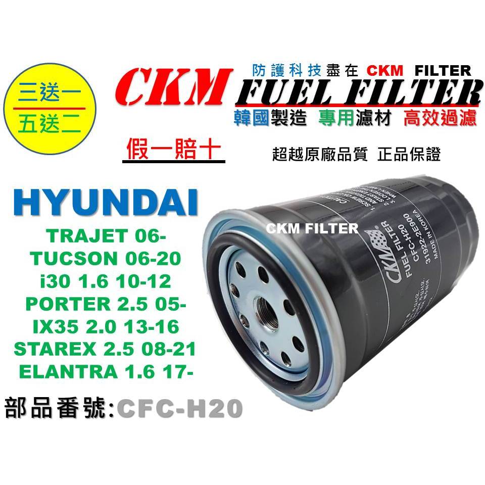 【CKM】TUCSON TRAJET i30 IX35 PORTER ELANTRA STAREX 小霸王 柴油濾芯