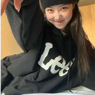 蔓莎💞2023金寶拉同款Lee連帽衛衣印花字母經典款毛圈衛衣外套情侶款