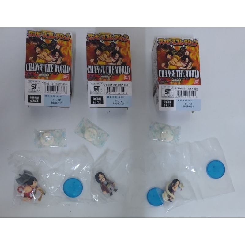 日版 絕版 海賊王 FC 馬林福特 戰桃丸 女帝 蛇姬 羅傑 3款合售 盒玩 食玩 WCF 一番賞