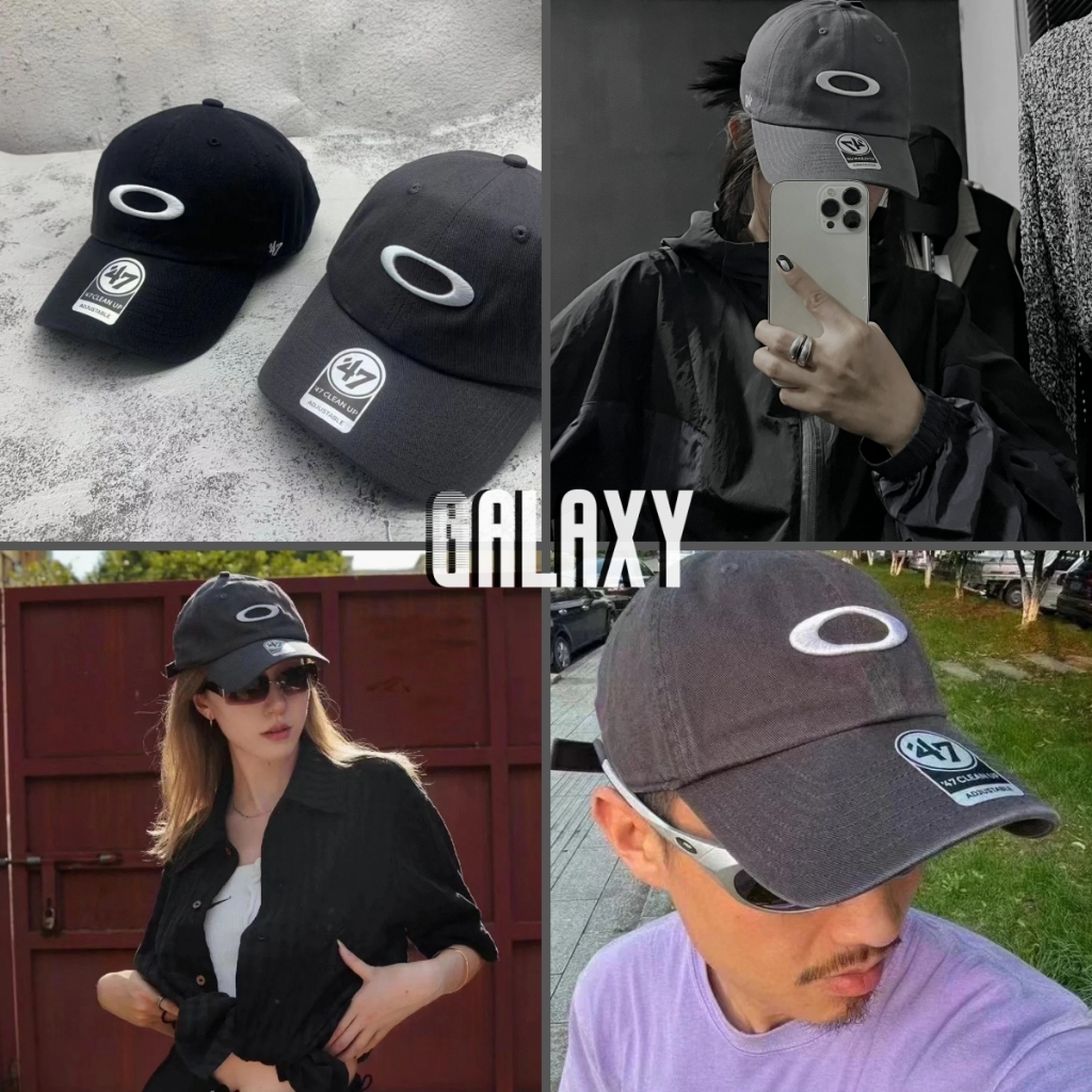 Galaxy☄️ 免運 Vintage oakley×47brand 帽子 棒球帽 鴨舌帽 刺繡 復古帽 老帽 男女同款