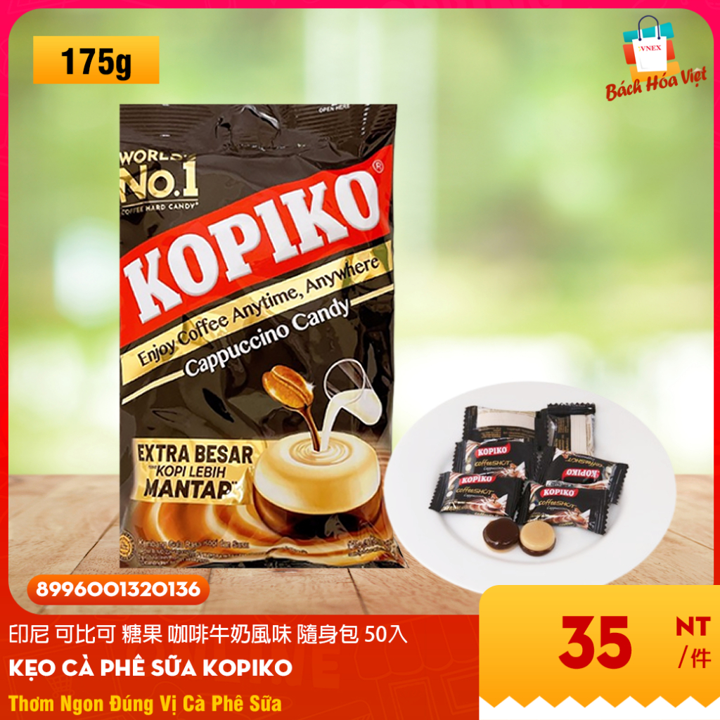 牛奶咖啡糖果 - Kẹo Cà Phê Hiệu KOPIKO Cappuccino (Gói 150g)