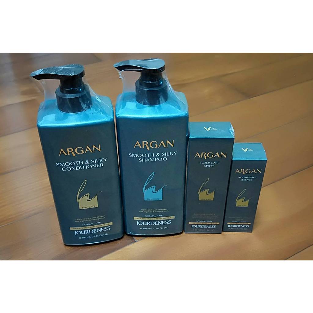 阿甘絲柔洗髮精800mL+阿甘絲柔潤髮乳800mL+阿甘甦醒髮根養護液80mL+阿甘絲柔養護精華50mL(一般髮)4件組