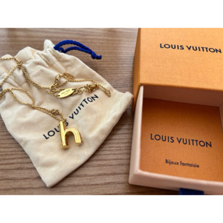 正品 Louis Vuitton LV經典字母項鍊