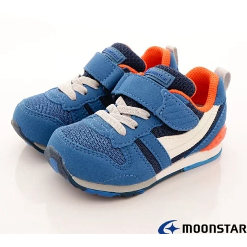日本月星Moonstar機能男童鞋＜13＞ HI系列 寬楦 抗菌除臭 箱型後套穩定支撐 頂級學步鞋款MSC2121S5藍