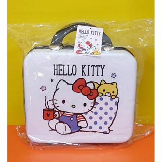 兒童手提密碼鎖行李收納箱 HELLO KITTY 正版三麗鷗商品（箱尺寸30×26×15cm）