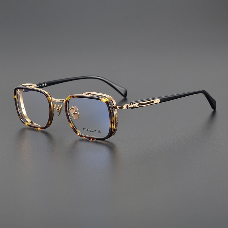 純鈦眼鏡 復古眼鏡 雕花抗藍光眼鏡 板材方框眼鏡 可配度數眼鏡 近視眼鏡 老花眼鏡 高奢眼鏡 有度數 配眼鏡 日本設計
