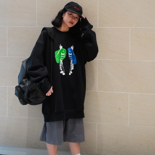 【yinhao】over print ｜hand sweatshirts by yü(ciatre)  大學T