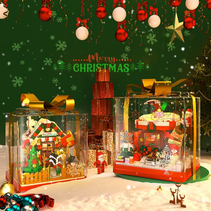【⭐清倉特賣】24H出貨 聖誕積木 積木玩具 聖誕玩具 聖誕節裝飾 聖誕樹積木 聖誕節積木 交換禮物 新年禮物