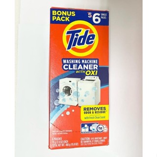 Tide 洗衣機清潔劑,適用於前置和頂部裝載洗衣機,每台 2.5 盎司)(6 入裝)