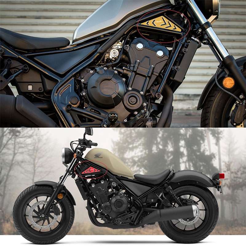 Rebel 500S金屬裝飾板 適用於 Honda 叛逆者500改裝水箱尾燈罩 Rebel 500  Rebel 500