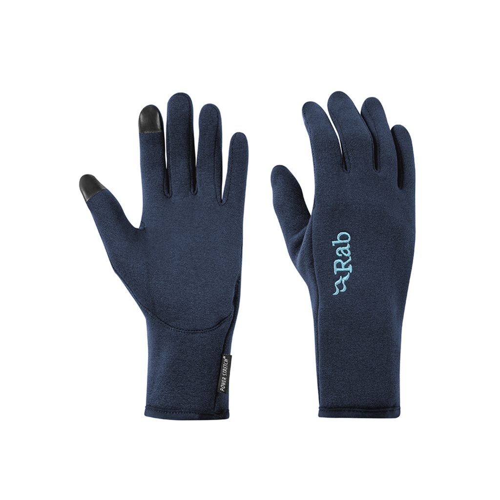 【RAB】QAH56 女款 Power Stretch Contact Glove 保暖刷毛觸控手套 深墨藍