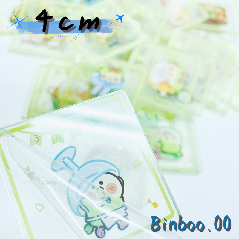 🧊binboo.00🧊BeBe小鸚鵡4cm 雙面方形壓克力片片高透 台灣現貨 可愛爆❤️