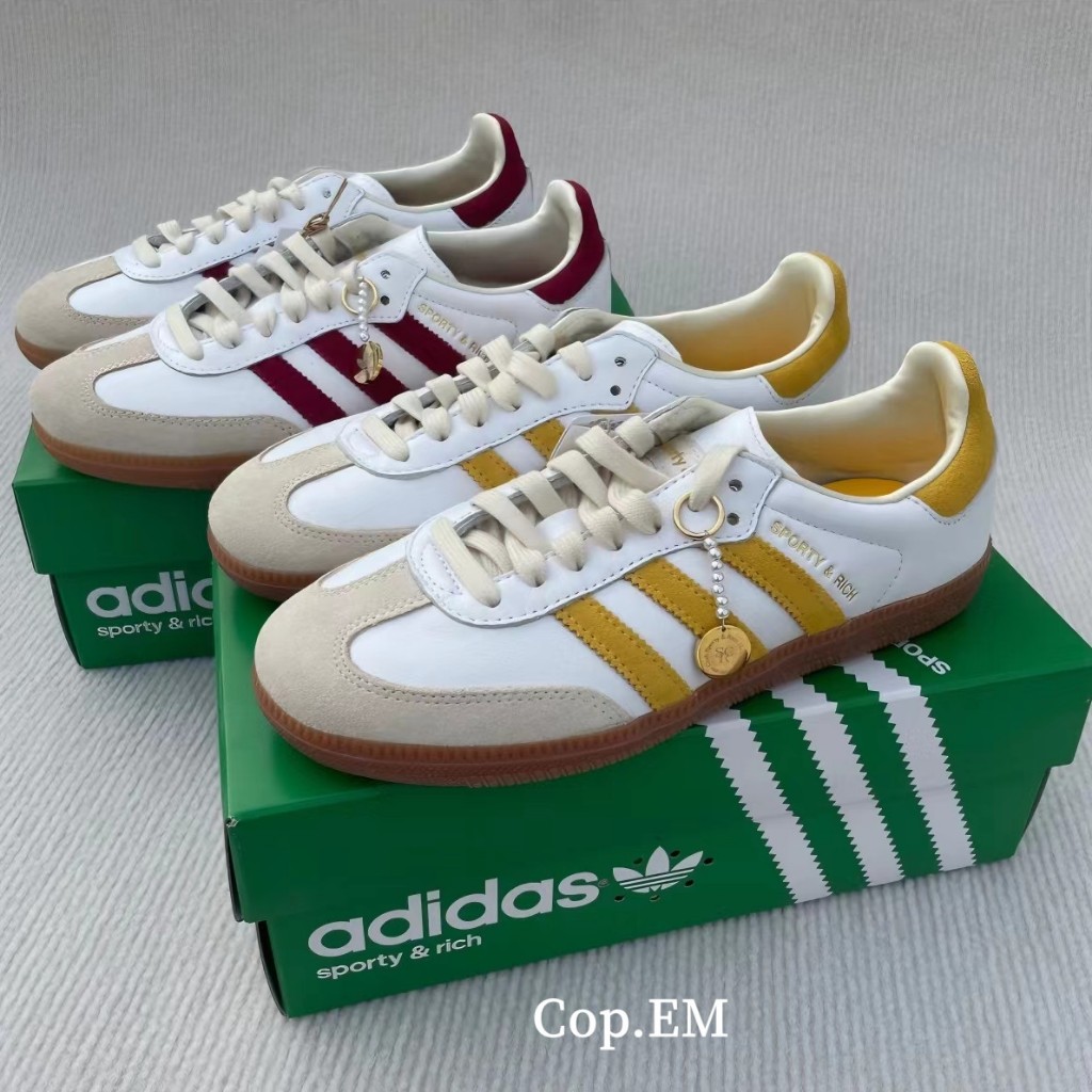 COP# Adidas Originals Samba OG 男女鞋 德訓鞋 白黃 IF5661 白紅 IF5660