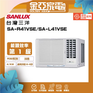 SANLUX 台灣三洋 6-8坪二級變頻冷專窗型冷氣右吹式SA-R41VSE/左吹式SA-L41VSE