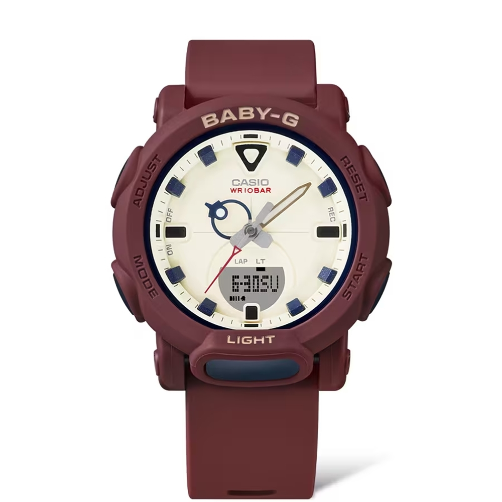 CASIO 卡西歐 BABY-G 復古流行 戶外風格手錶-蔓越莓紅 BGA-310RP-4A