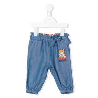 Moschino kids 泰迪熊草莓蝴蝶結印花長褲