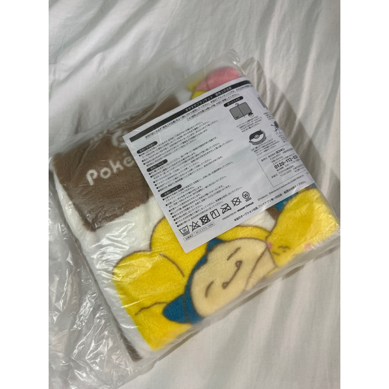 [全新]日本Mister donut 寶可夢Pokémon 聯名毛毯 午睡毯 抱毯