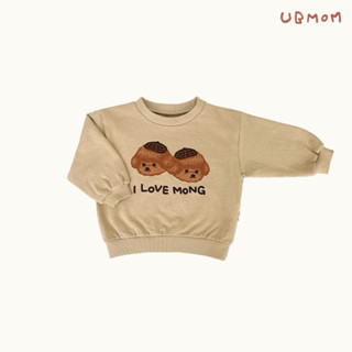 UBMOM臺灣總代理 ｜現貨｜可可狗九分袖上衣 童裝 正韓 韓國 連身衣 嬰幼兒 男童 女童 奶茶