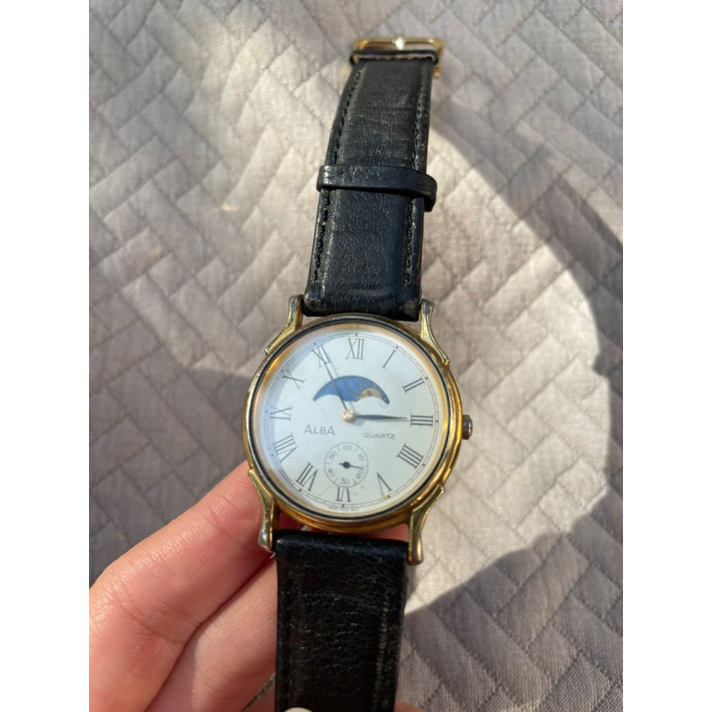 古董錶 Alba日月星辰錶 復古中性錶