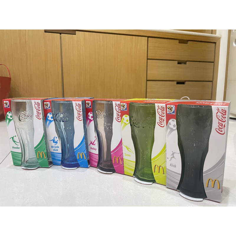 【麥當勞】x【可口可樂】2010世足曲線杯 玻璃杯 馬克杯 水杯 飲料杯